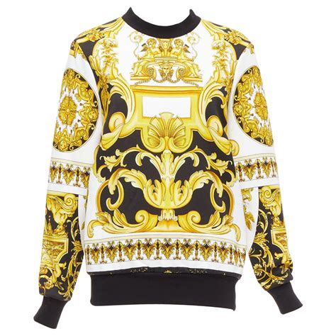 versace pullover gold|versace barocco hoodie.